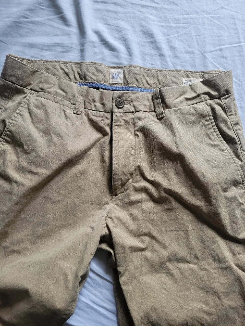 Gap Men's Slim Fit Khaki Chino Size 31x30 - Picture 4 of 7